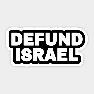 DEFUND ISRAEL - White - Vertical - Front Sticker